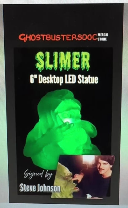 Slimer LED Statue signed by Steve Johnson