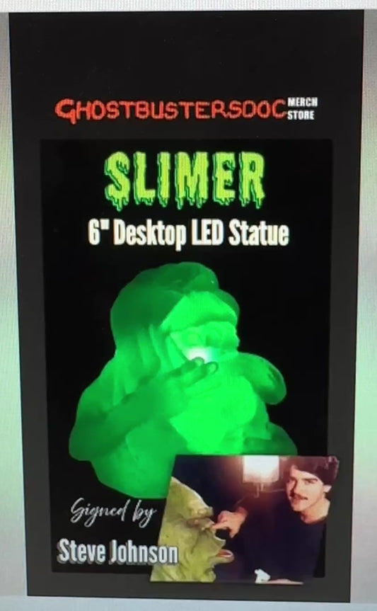 Slimer LED Statue signed by Steve Johnson