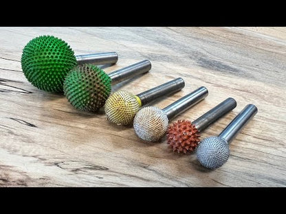 Sphere 1" Blue 125 Grit Burr 1/4" Shank