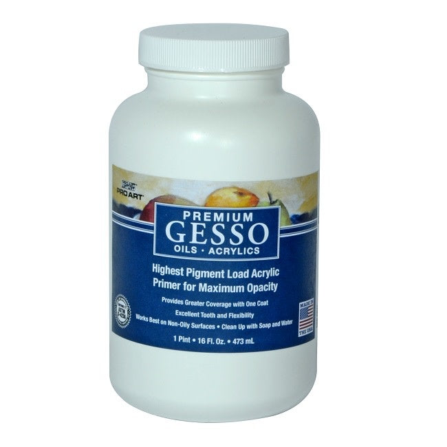 Gesso acrílico blanco premium 16 oz