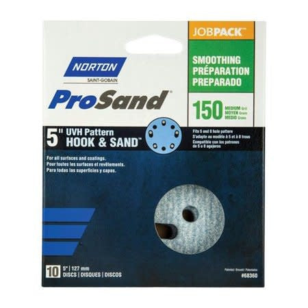 Pro Sand Hook and Sand grano 150 5"x 5 y 8, paquete de 10