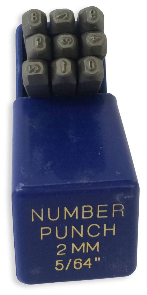 2mm (5/64") Number Punch Set