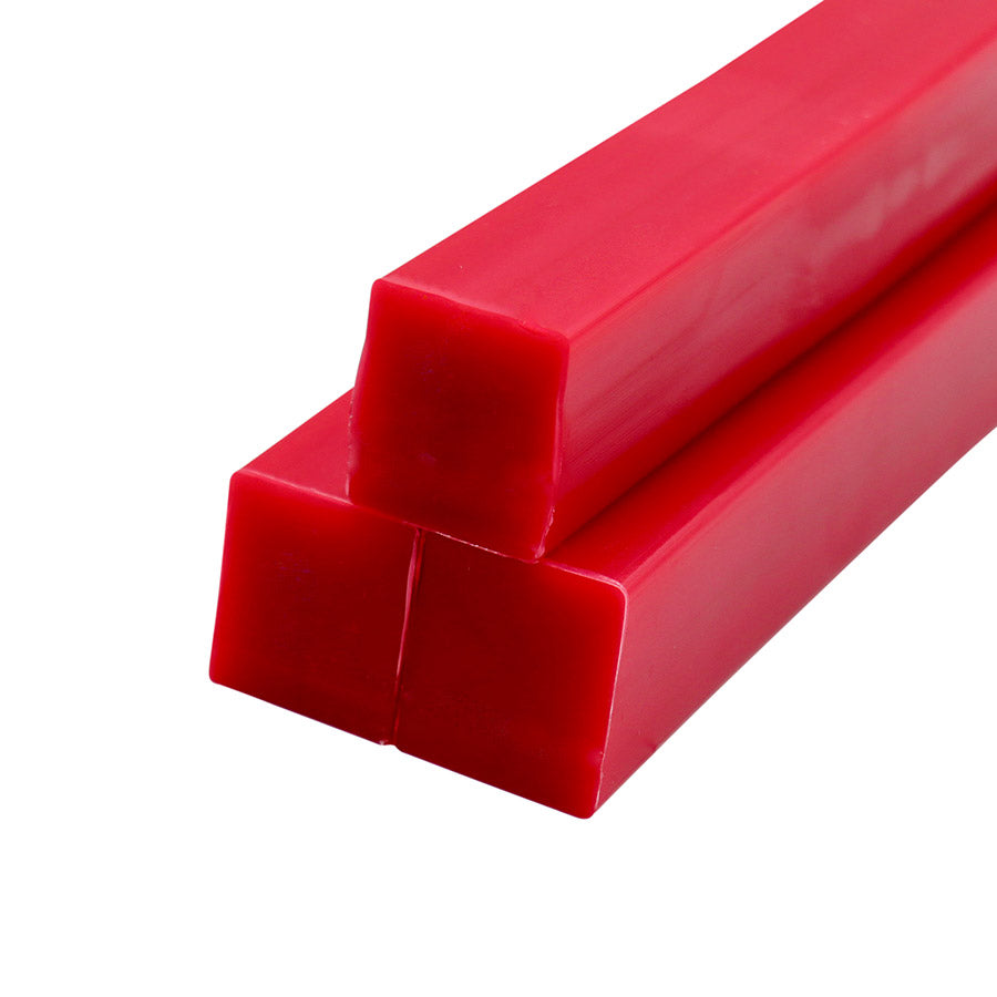 Pepejal Segiempat Merah Lilin Sprues