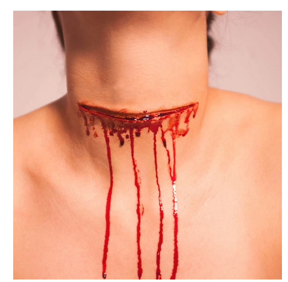 Slashed throat - S2 Silicone Prosthetic