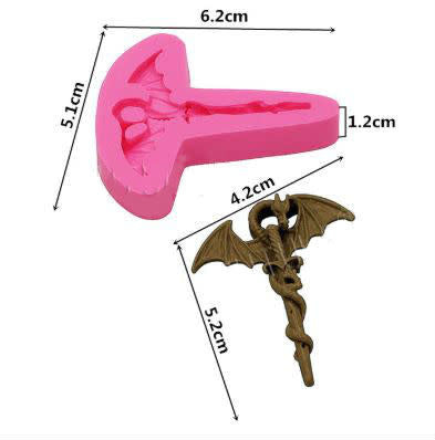 Molde de silicona con cetro de dragón