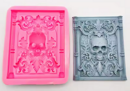 Skull Panel Silicone Mold 4x3x1/2