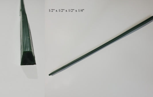Wax Sprue Green Trapezoid Solid 1/2'' 1/2" 1/2" 1/4" 63lb Case