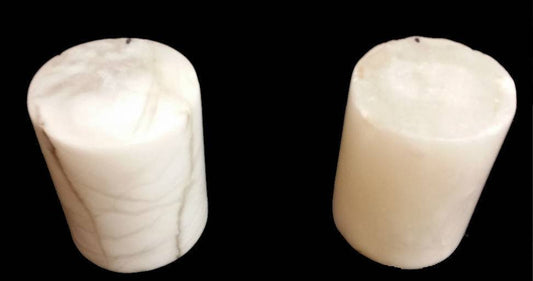 4-3/4"d x 6"h White Alabaster Cylinder #221010