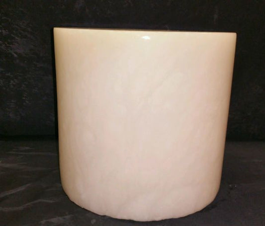 9-1/8"d x 8"h White Alabaster Cylinder #221017