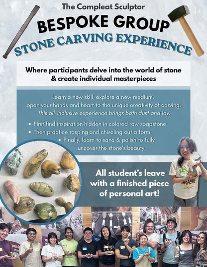 Introduction to Stone Carving (Up to 7 attendees)