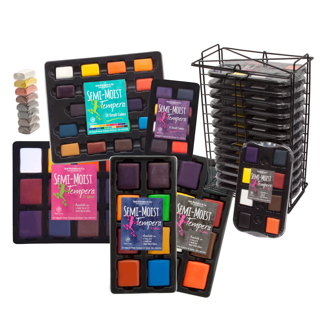 Richeson semi-moist tempera Cakes SM set/8 Richeson semi-moist tempera Cakes SM set/8
